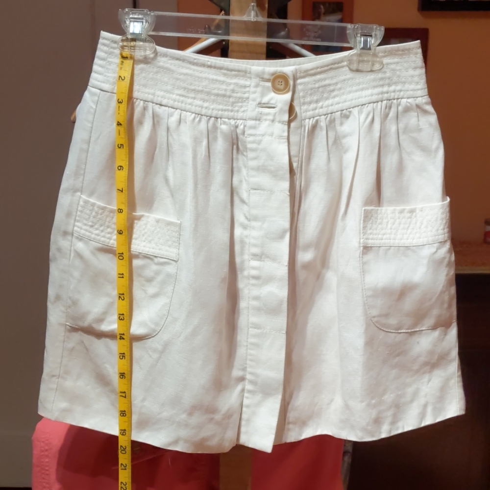 JCrew linen blend pleated mini.